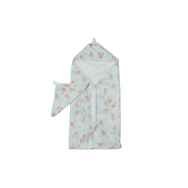 Loulou Lollipop Loulou Lollipop - Hooded Towel and Washcloth, Peaches
