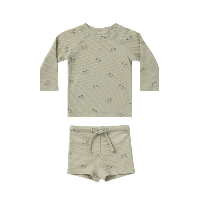 Quincy Mae Quincy Mae - Sweater and Swim Short Set, Palms