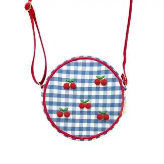 Rockahula Kids Rockahula Kids - Cross Body Bag, Cherry Pom Pom Gingham