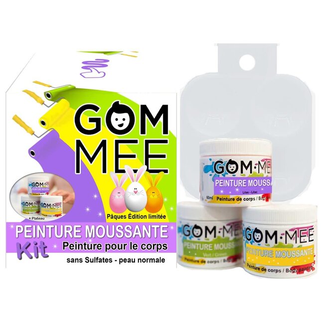 Gom.mee GOM.MEE - Boîte de Pâques, Nettoyant Peinture Moussante Scintillante pour le Corps