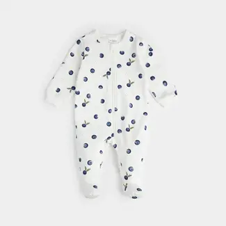 Petit Lem Petit Lem - Organic Cotton Footed Sleeper, Blueberries