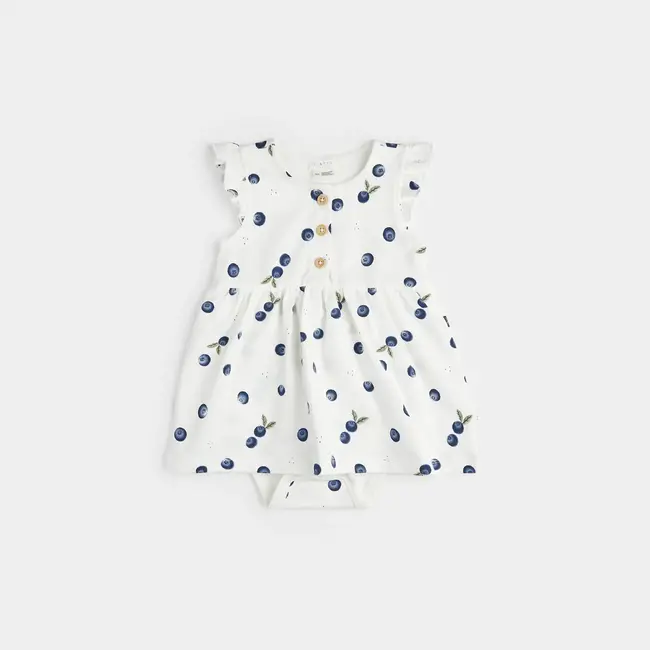 Petit Lem Petit Lem - Onesie Dress, Blueberries
