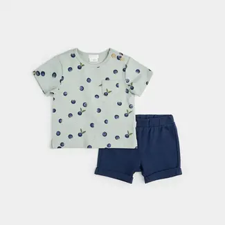 Petit Lem Petit Lem - T-shirt and Shorts Set, Blueberries