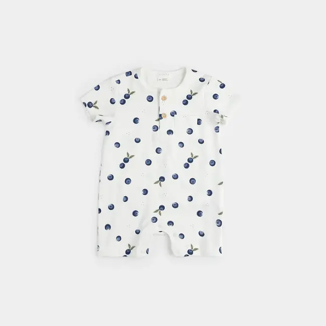 Petit Lem Petit Lem - Organic Cotton Romper, Blueberries