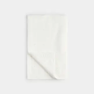 Petit Lem Petit Lem - Couverture en Coton Biologique Pointelle, Blanc