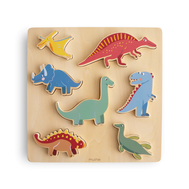 Mushie Mushie - Wooden Puzzle, Dino