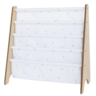 3 sprouts 3 Sprouts - Recycled Fabric Book Rack, Ivory Blueberry