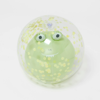 Sunny Life SunnyLife - Ballon de Plage Gonflable 3D, Cookie le Croco Kaki