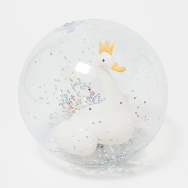 Sunny Life SunnyLife - 3D Inflatable Beach Ball, Swan Princess