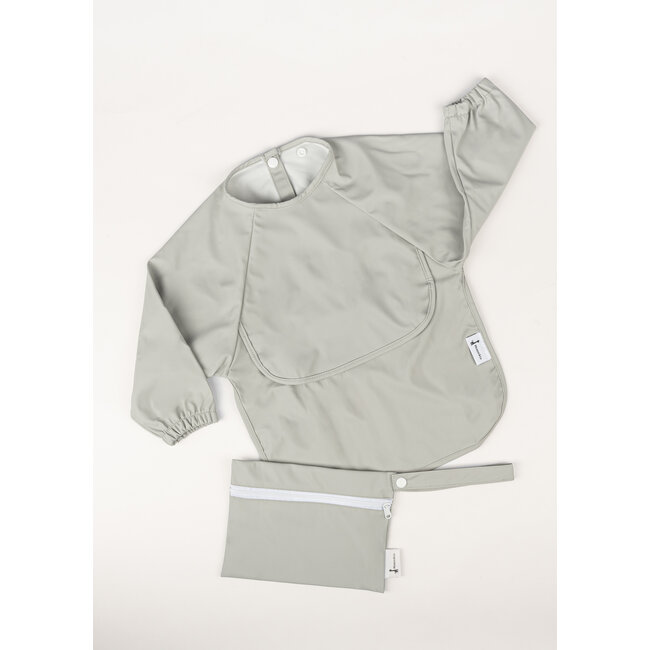 Micasso & Co Micasso & Co - Long-Sleeved Bib with Integrated Pocket, Sage