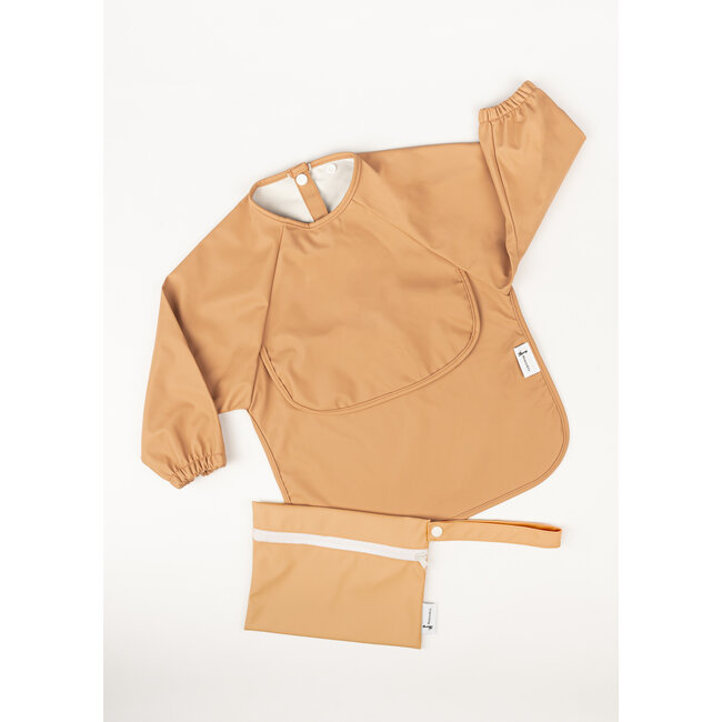 Micasso & Co Micasso & Co - Long-Sleeved Bib with Integrated Pocket, Terracotta