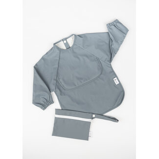 Micasso & Co Micasso & Co - Long-Sleeved Bib with Integrated Pocket, Majestic Blue