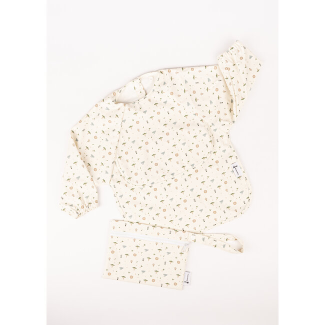 Micasso & Co Micasso & Co - Long-Sleeved Bib with Integrated Pocket, Jungle