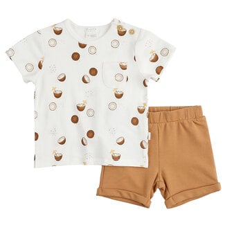 Petit Lem Petit Lem - T-shirt and Shorts Set, Coconuts