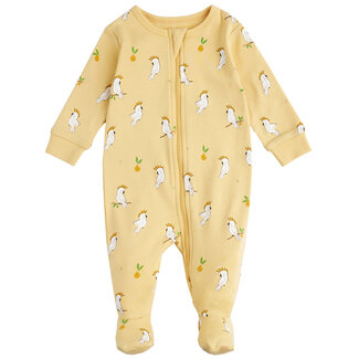 Petit Lem Petit Lem - Pyjama à Pattes en Coton Biologique, Cacatoès