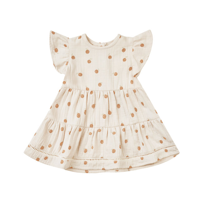 Quincy Mae Quincy Mae - Lily Ruffle Dress, Oranges