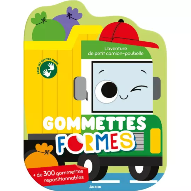 Auzou Auzou - My 300 Geometrical Removable Stickers, The Adventure of Little Garbage Truck