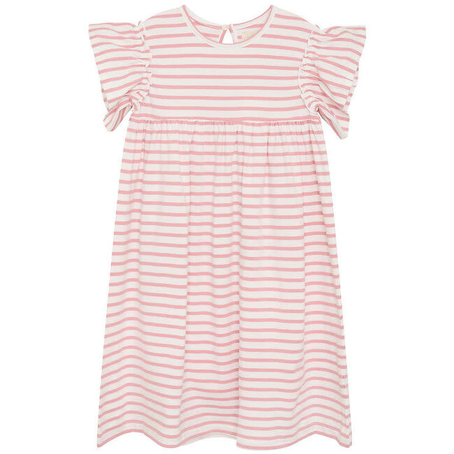 Creamie Creamie - Short-Sleeved Dress, Pink Striped