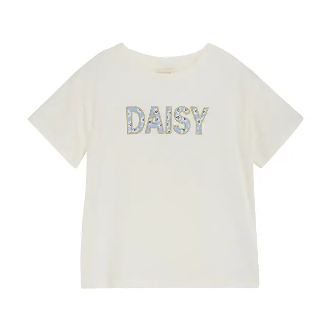 Creamie Creamie - Printed Daisy T-shirt, Off-White