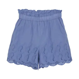 Creamie Creamie -  Embroidered Shorts, Blue