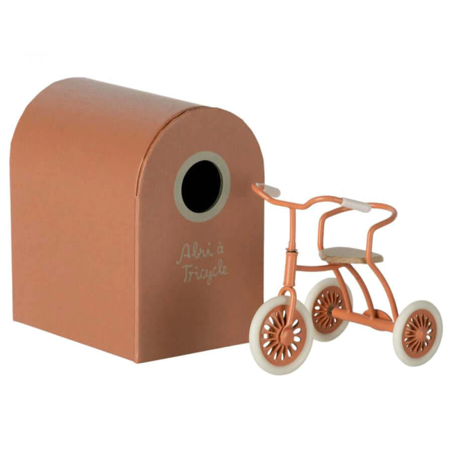 Maileg Maileg - Tricycle Shelter for Mouse, Coral