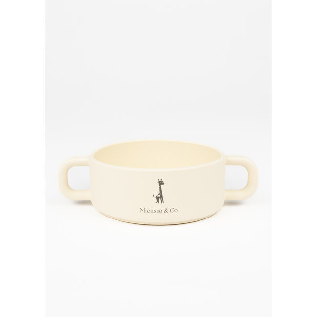Micasso & Co Micasso & Co - Silicone Bowl with Handles, Cream