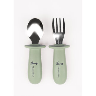 Micasso & Co Micasso & Co - Spoon and Fork Set, Blue Ocean