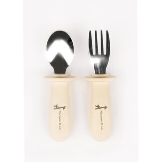 Micasso & Co Micasso & Co - Spoon and Fork Set, Cream