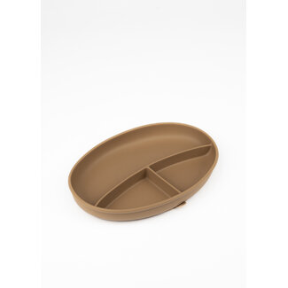 Micasso & Co Micasso & Co - Divided Suction Plate, Caramel