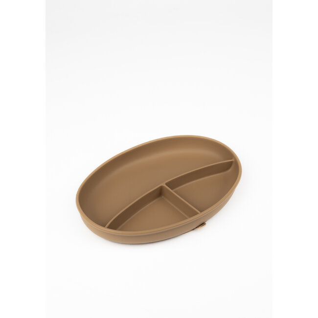 Micasso & Co Micasso & Co - Divided Suction Plate, Caramel