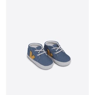 VEJA VEJA - Soft Sole Suede Lined Baby Shoes, California Ouro