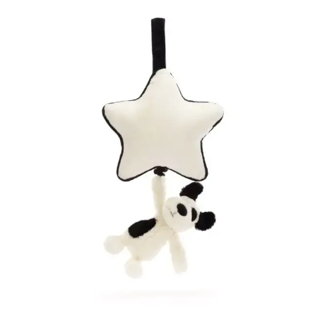 Jellycat Jellycat - Musical Pull-Along Toy, Black and Cream Puppy