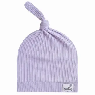 Copper Pearl Copper Pearl - Ribbed Top Knot Hat, Periwinkle, 0-4 months
