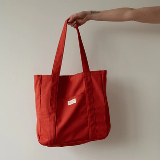 Dans le sac Dans le sac - Large Tote Bag, Orange Red