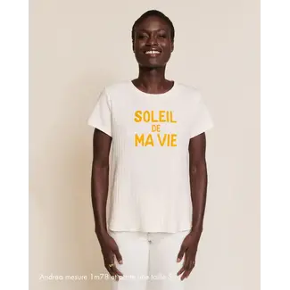 Émoi Émoi Émoi Émoi - T-Shirt en Coton Biologique pour Adulte, Soleil de ma Vie