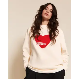 Émoi Émoi Émoi Émoi - Organic Cotton Nursing Sweater, L'Amour Est Déclaré Heart