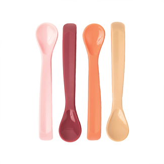 Tiny Twinkle Tiny Twinkle - Set of 4 Silicone Spoons, Pink Red Orange