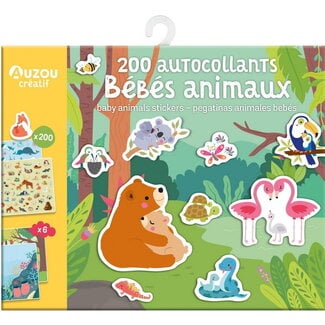 Auzou Auzou - My 200 Stickers Pack, Baby Animals