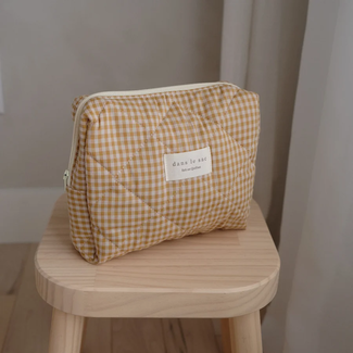 Dans le sac Dans le sac - MAMA Quilted Pouch, Yellow Gingham