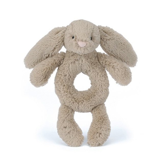 Jellycat Jellycat - Hochet Lapin Bashful, Beige 7''