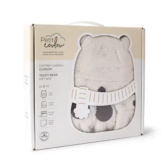 Petit Coulou Petit Coulou - Gift Box 0-6 months, Teddy Bear Sherpa