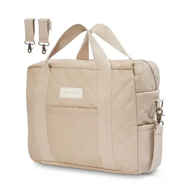 Avery Row Organic Cotton Baby Changing Bag Natural Charlotte et Charlie