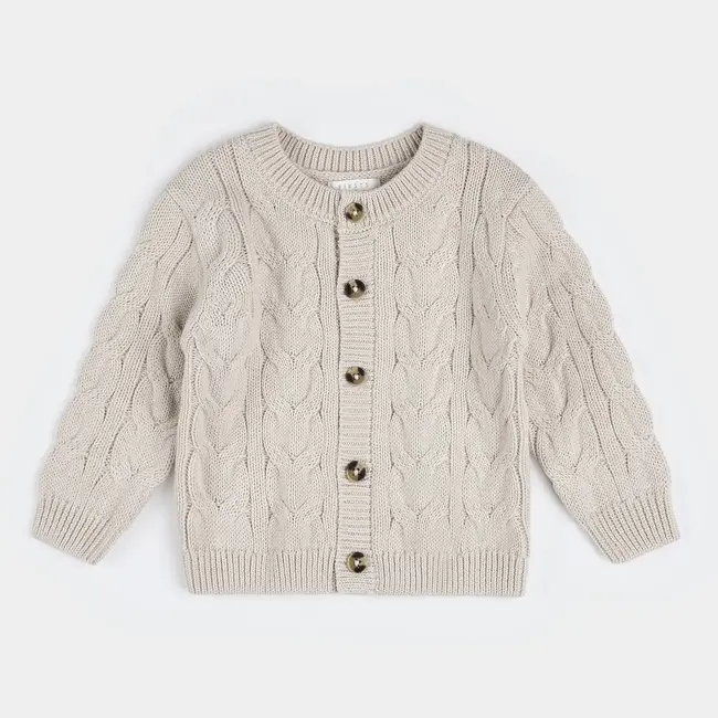 Beige knit cardigan deals