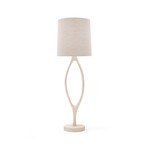 Urbino Floor Lamp Sandblasted Bleached Ash w/Oatmeal Shade