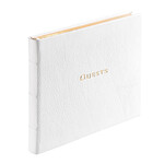Guest Book - White Nappa Cowhide Leather
