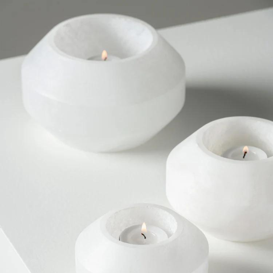 Serax Candle Holder - White Alabaster