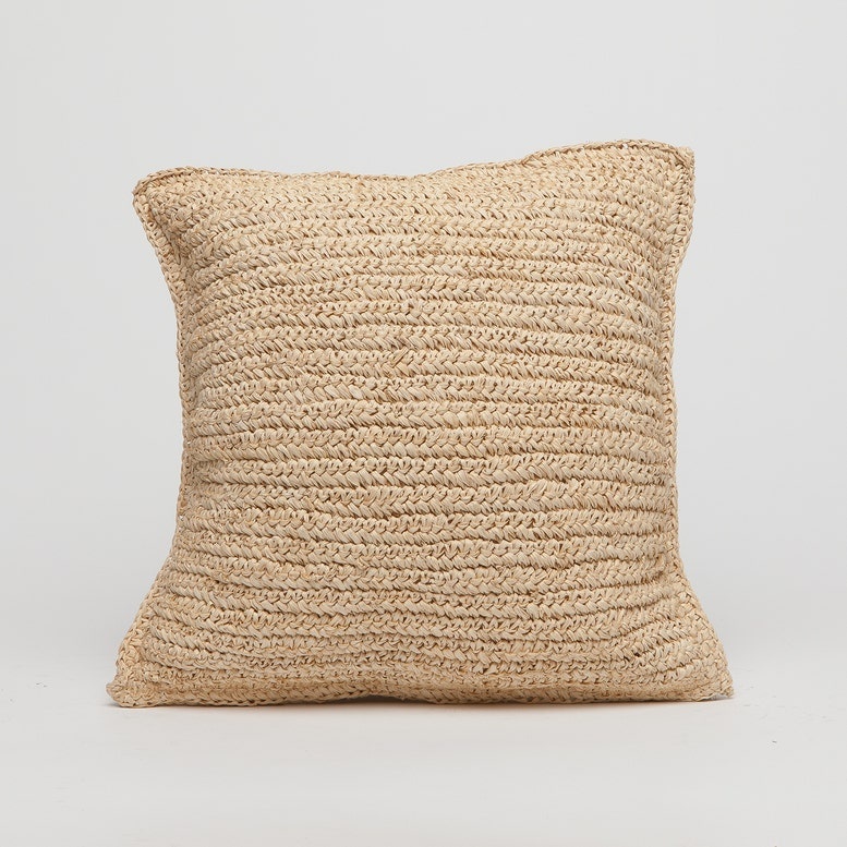 Jasper Natural Raffia Pillow Small