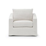 Duke Swivel Club Chair in Grove Ivory