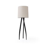 Twist Floor Lamp Fumed Finish w/ Oatmeal Shade