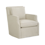 Slipcovered Swivel Chair in Palmer Optic White